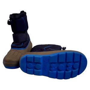 Cat & Jack Boys Winter Snow Boots Gray & Blue Size 3